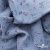 Ткань Муслин принт, 100% хлопок, 125 гр/м2, шир. 140 см, #2308 цв. 69 серо-голубой с цветком - купить в Орске. Цена 413.11 руб.