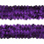 Тесьма с пайетками 12, шир. 30 мм/уп. 25+/-1 м, цвет фиолет - купить в Орске. Цена: 1 098.48 руб.