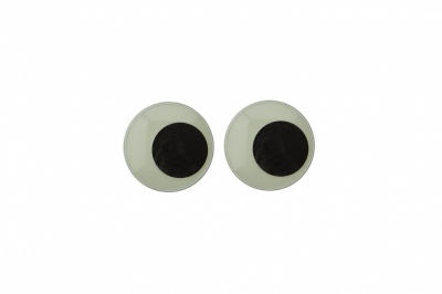 Глазки для игрушек, круглые, с бегающими зрачками, 8 мм/упак.50+/-2 шт, цв. -черно-белые - купить в Орске. Цена: 15.88 руб.
