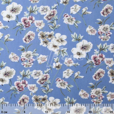 Плательная ткань "Фламенко" 12.1, 80 гр/м2, шир.150 см, принт растительный - купить в Орске. Цена 241.49 руб.