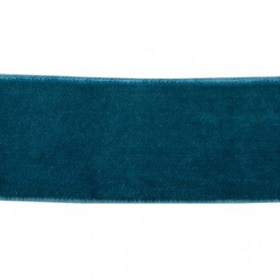 Лента бархатная нейлон, шир.25 мм, (упак. 45,7м), цв.65-изумруд - купить в Орске. Цена: 991.10 руб.