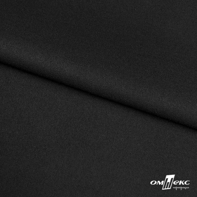 Ткань пальтовая, 80%полиэстр, 18% вискозы, 2% спандекса,400+/-25г/м2, ш.145 см #903, цв.(4) - чёрный - купить в Орске. Цена 941.63 руб.