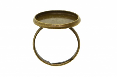 Заготовка для рукоделия металлическая фигурная для кольца 15мм - купить в Орске. Цена: 7.44 руб.