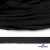 Шнур плетеный d-8 мм плоский, 70% хлопок 30% полиэстер, уп.85+/-1 м, цв.- чёрный - купить в Орске. Цена: 735 руб.