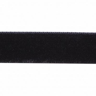 Лента бархатная нейлон, шир.12 мм, (упак. 45,7м), цв.03-черный - купить в Орске. Цена: 448.27 руб.