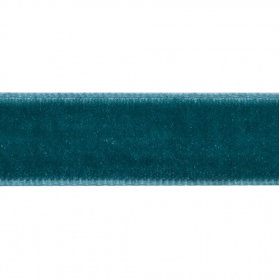 Лента бархатная нейлон, шир.12 мм, (упак. 45,7м), цв.65-изумруд - купить в Орске. Цена: 392 руб.
