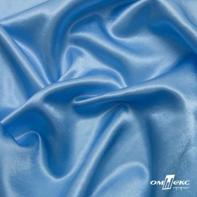 Поли креп-сатин 14-4121, 125 (+/-5) гр/м2, шир.150см, цвет голубой - купить в Орске. Цена 155.57 руб.