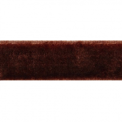 Лента бархатная нейлон, шир.12 мм, (упак. 45,7м), цв.120-шоколад - купить в Орске. Цена: 396 руб.