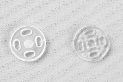 Кнопки пришивные пластиковые 11,5 мм, блистер 24шт, цв.-прозрачные - купить в Орске. Цена: 59.44 руб.
