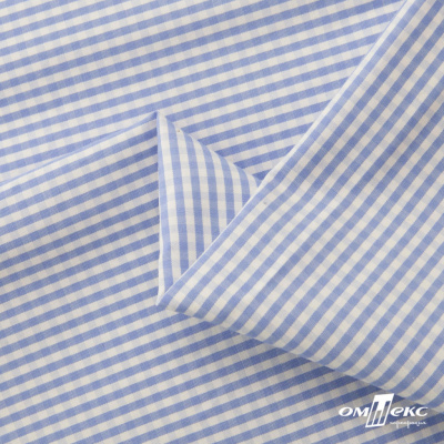 Ткань сорочечная Клетка Виши, 115 г/м2, 58% пэ,42% хл, шир.150 см, цв.2-голубой, (арт.111) - купить в Орске. Цена 306.69 руб.