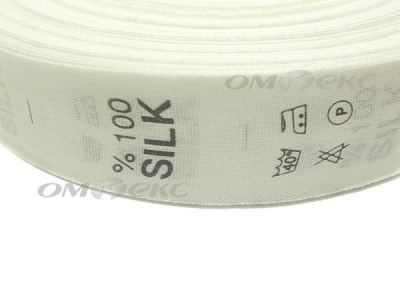 Состав и уход за тк.100% Silk (1000 шт) - купить в Орске. Цена: 520.46 руб.
